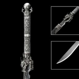 image-Ancient-Style Han Sword Hand-Forged Cold Weapon Collectible Gift Decoration High Manganese Steel Integral Double Edged Unsharpened