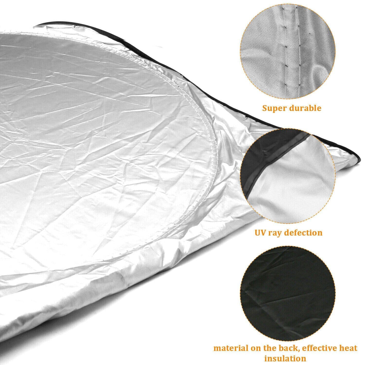 image-Foldable Car Windshield Visor Sun Protector Cover Front Rear Sun Block Window Sun Shade Auto Sunshade With Suction Cup For Blocking UV Ray And Keeping Cooling