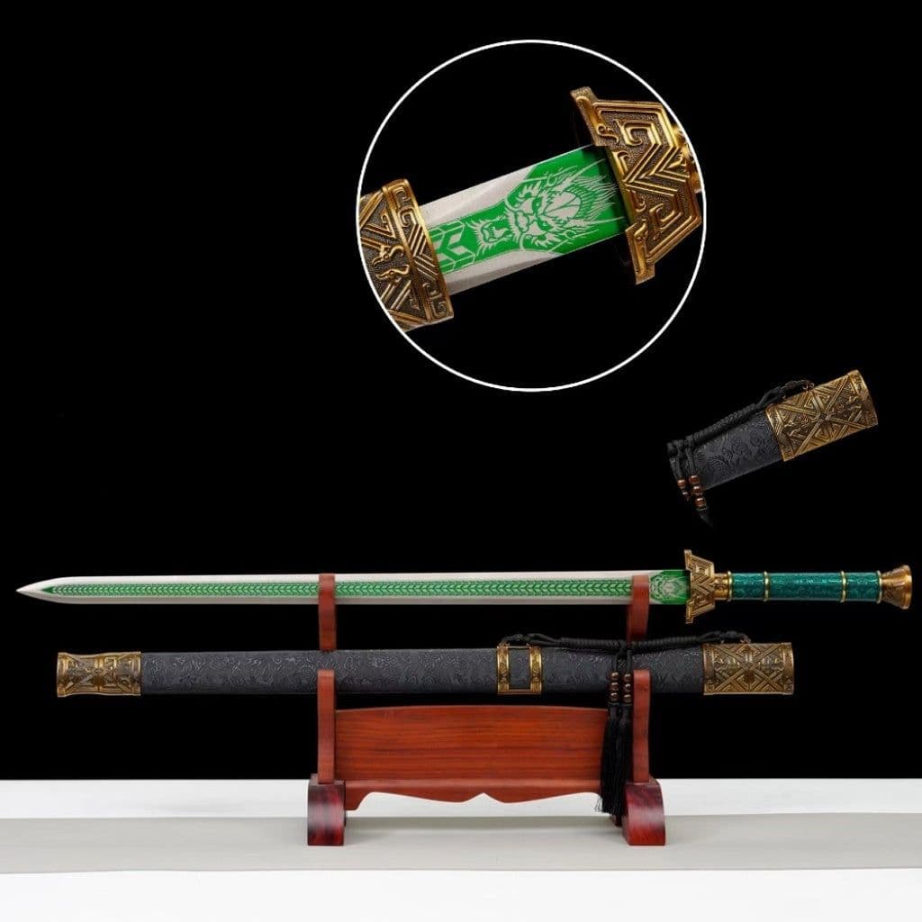 image-Tang-Style Sword Long-Style Sword Blade Self-Defense Cold Weapon Tang-Style Horizontal Saber Decorative Ornament Unsharpened