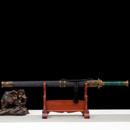 image-Tang-Style Sword Long-Style Sword Blade Self-Defense Cold Weapon Tang-Style Horizontal Saber Decorative Ornament Unsharpened