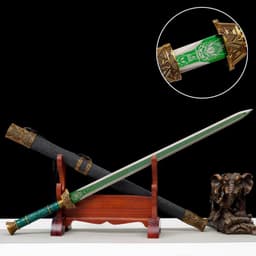 image-Tang-Style Sword Long-Style Sword Blade Self-Defense Cold Weapon Tang-Style Horizontal Saber Decorative Ornament Unsharpened