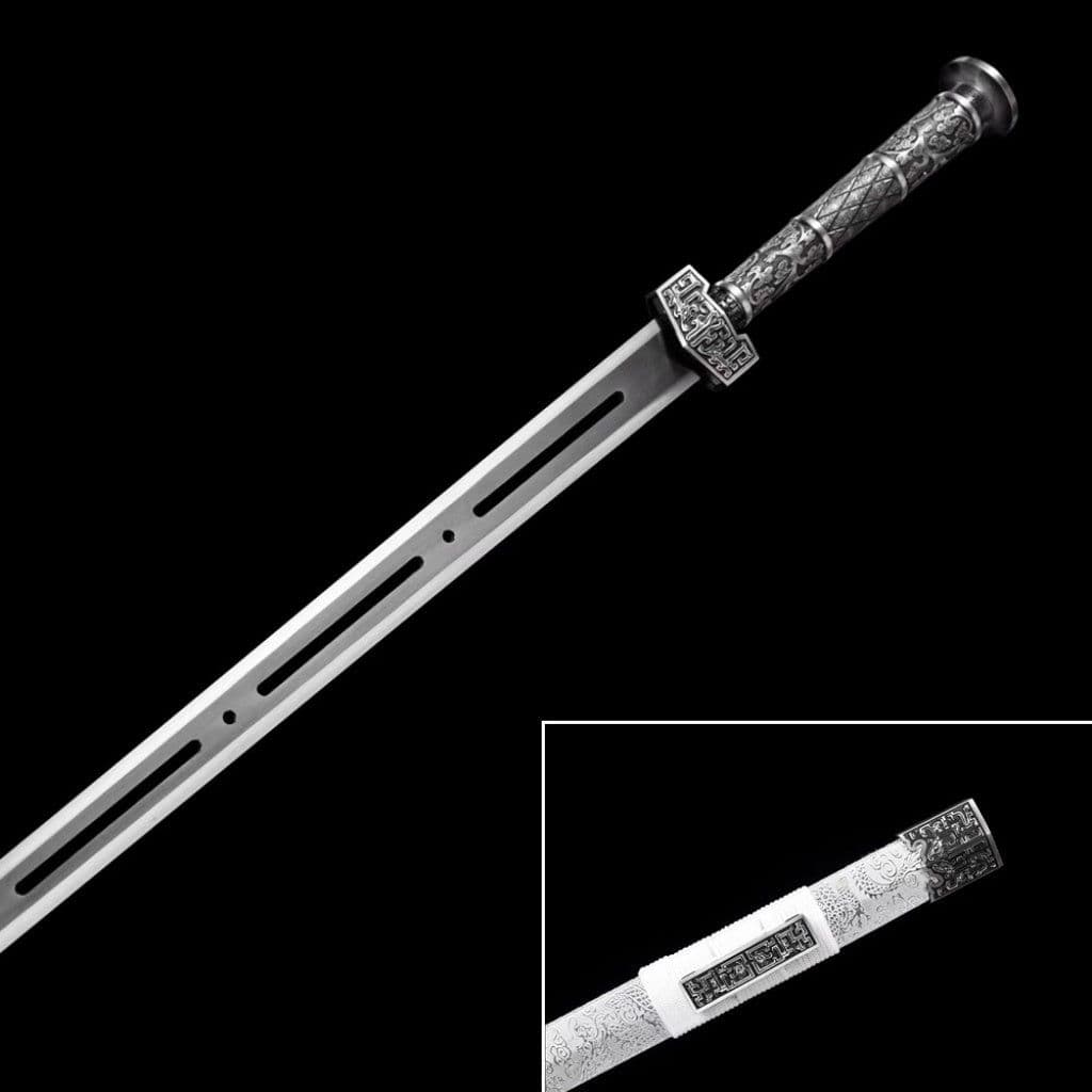 image-Han Style Sword, Genuine Sword, Long Sword, Cold Weapon, Ancient Style Prop, Practice Sword, High Manganese Steel Unsharpened