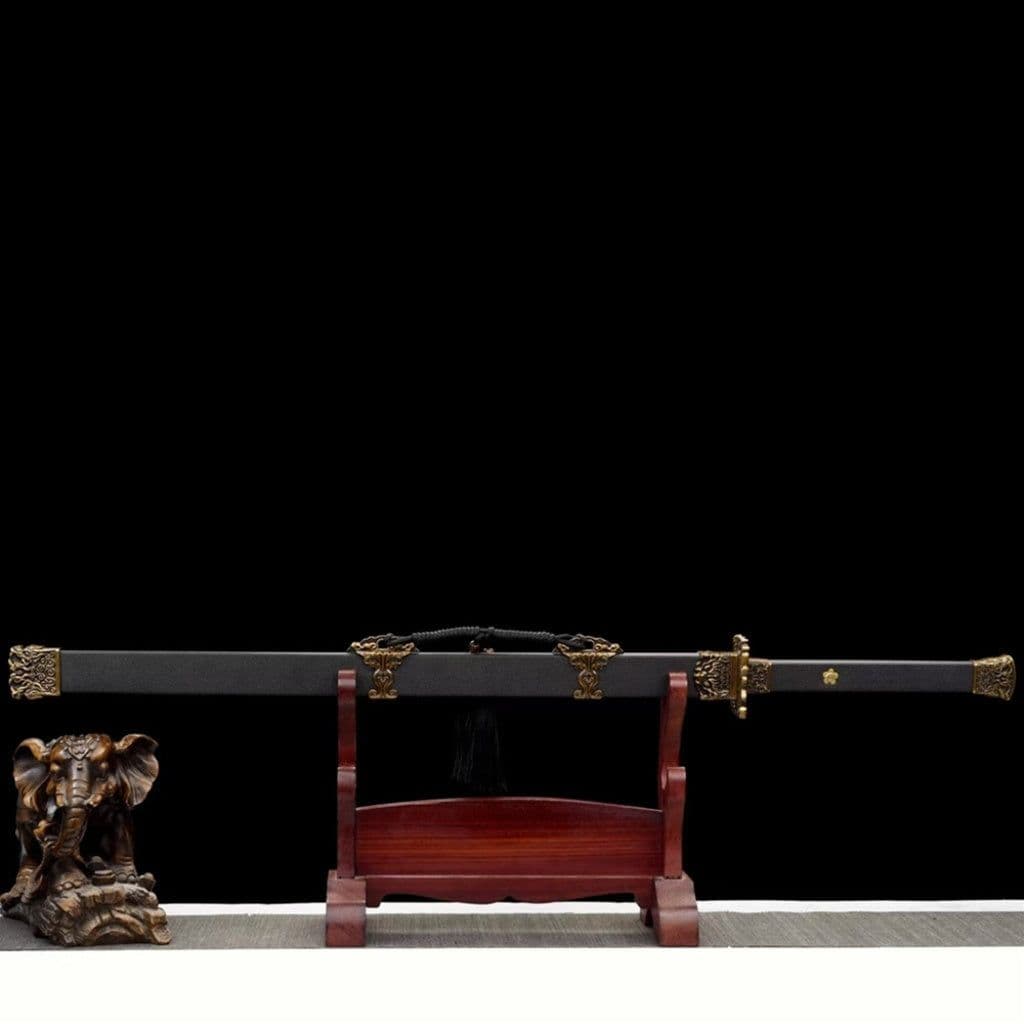 image-Tang Heng Dao & Xiu Chun Dao Integrated Manganese Steel Swords, Unsharpened For Decoration Not For Actual Combat