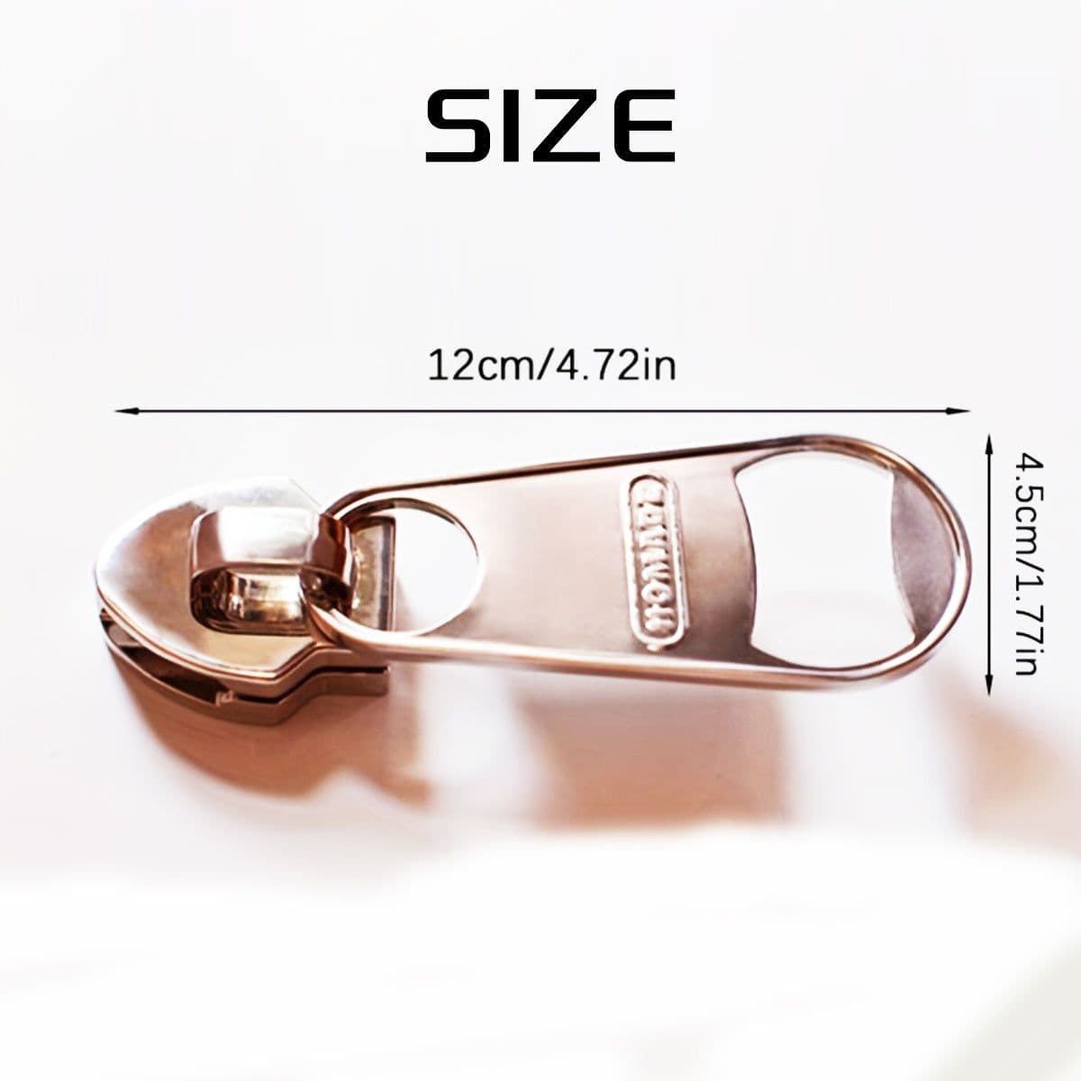 image-Creative Large Magnetic Zipper Bottle Opener Beer Bottle Opener With Refrigerator Sticker Creative Large Size Beer Opener With Personalized Lever Design