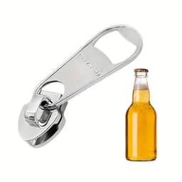 image-Creative Large Magnetic Zipper Bottle Opener Beer Bottle Opener With Refrigerator Sticker Creative Large Size Beer Opener With Personalized Lever Design