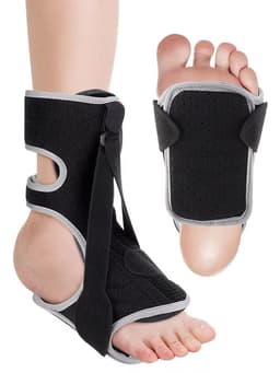 image-Adjustable Foot Drop Steel Plate Support, Ankle Anti-Sprain Fixed Brace, Correction Belt, Foot Drop Orthosis