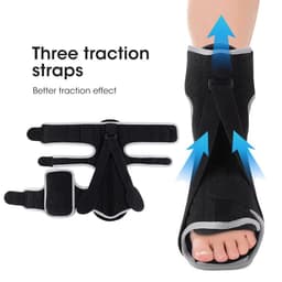 image-Adjustable Foot Drop Steel Plate Support, Ankle Anti-Sprain Fixed Brace, Correction Belt, Foot Drop Orthosis