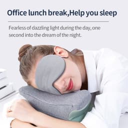 image-Sleeping Eye Mask Korean Style Ice Silk Warm And Cool Dual Use Adjustable Travel Light Blocking Breathable Eye Mask