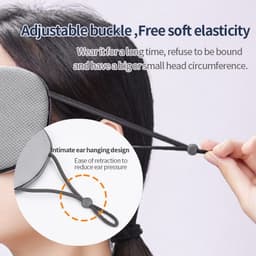 image-Sleeping Eye Mask Korean Style Ice Silk Warm And Cool Dual Use Adjustable Travel Light Blocking Breathable Eye Mask