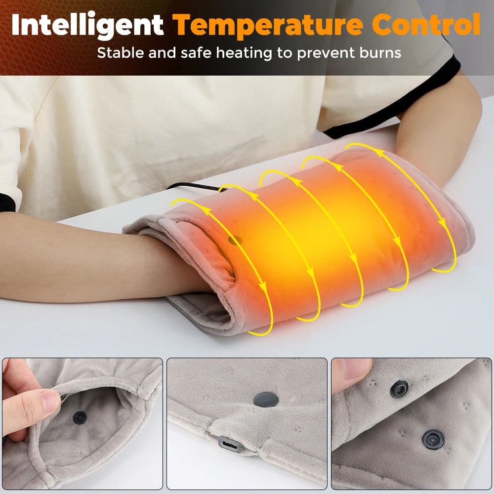 image-Electric Heating Pad Hand Warmer Heating Muff For Hands USB Plug In Muff Heated Hand Warmer Electric Winter Autumn Keeps Hands Warm Portable Warm Winter Hand Heater For Home Room Warming Blanket