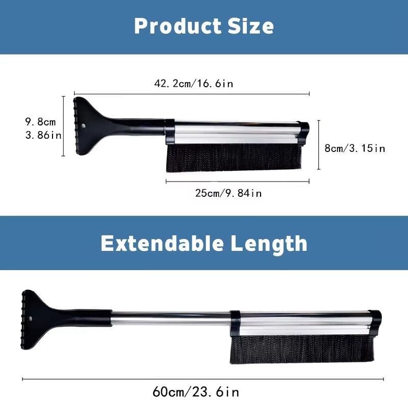 image-Car Windshield Wiper, Snow Removal Brush, Snow Shovel, Extendable Stainless Steel Cleaning Tool, Broom Cleaning Accessories