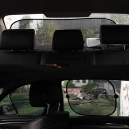 image-Side Window Sunshade Sock Screen Shade Pack Of 5 Block Sun Rays To Keep Car Interior Cool And Comfortable Elasticized Universal Fit Mesh Sun Shade For Car, Truck, SUV, Van