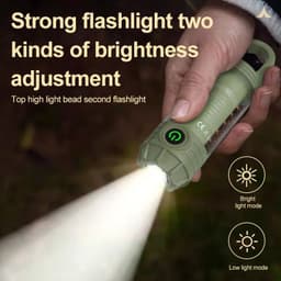 image-Multi Functional Camping Light Outdoor LED Night Riding Light Rechargeable Flashlight Night Light Waterproof Travel Light