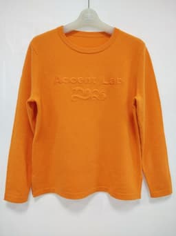 image-100 Cashmere Women's Round Neck Long Sleeve Pullover