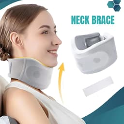 image-Neck Brace For Neck Pain And Support, Neck Support Brace, Adjustable Cervical Collar Soft Foam Neck Brace Support Adjustable Braces With Replacement Cover For Home School Office Travel