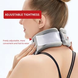 image-Neck Brace For Neck Pain And Support, Neck Support Brace, Adjustable Cervical Collar Soft Foam Neck Brace Support Adjustable Braces With Replacement Cover For Home School Office Travel