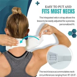 image-Neck Brace For Neck Pain And Support, Neck Support Brace, Adjustable Cervical Collar Soft Foam Neck Brace Support Adjustable Braces With Replacement Cover For Home School Office Travel