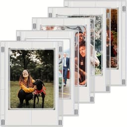 image-Creative Magnetic Small Photo Frame, DIY Magnetic Sheet Versatile Combination Display Frame Magnetic Picture Frame Mini Picture Frames Set For Refrigerator Wallet Size Picture Frames