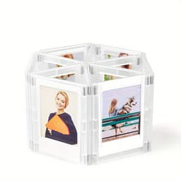 image-Creative Magnetic Small Photo Frame, DIY Magnetic Sheet Versatile Combination Display Frame Magnetic Picture Frame Mini Picture Frames Set For Refrigerator Wallet Size Picture Frames