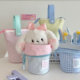 image-Foldable Standing Pencil Pen Case With Compartments Large Capacity Pencil Pouch Bag School Aesthetic Supplies For Girls Boys Adults