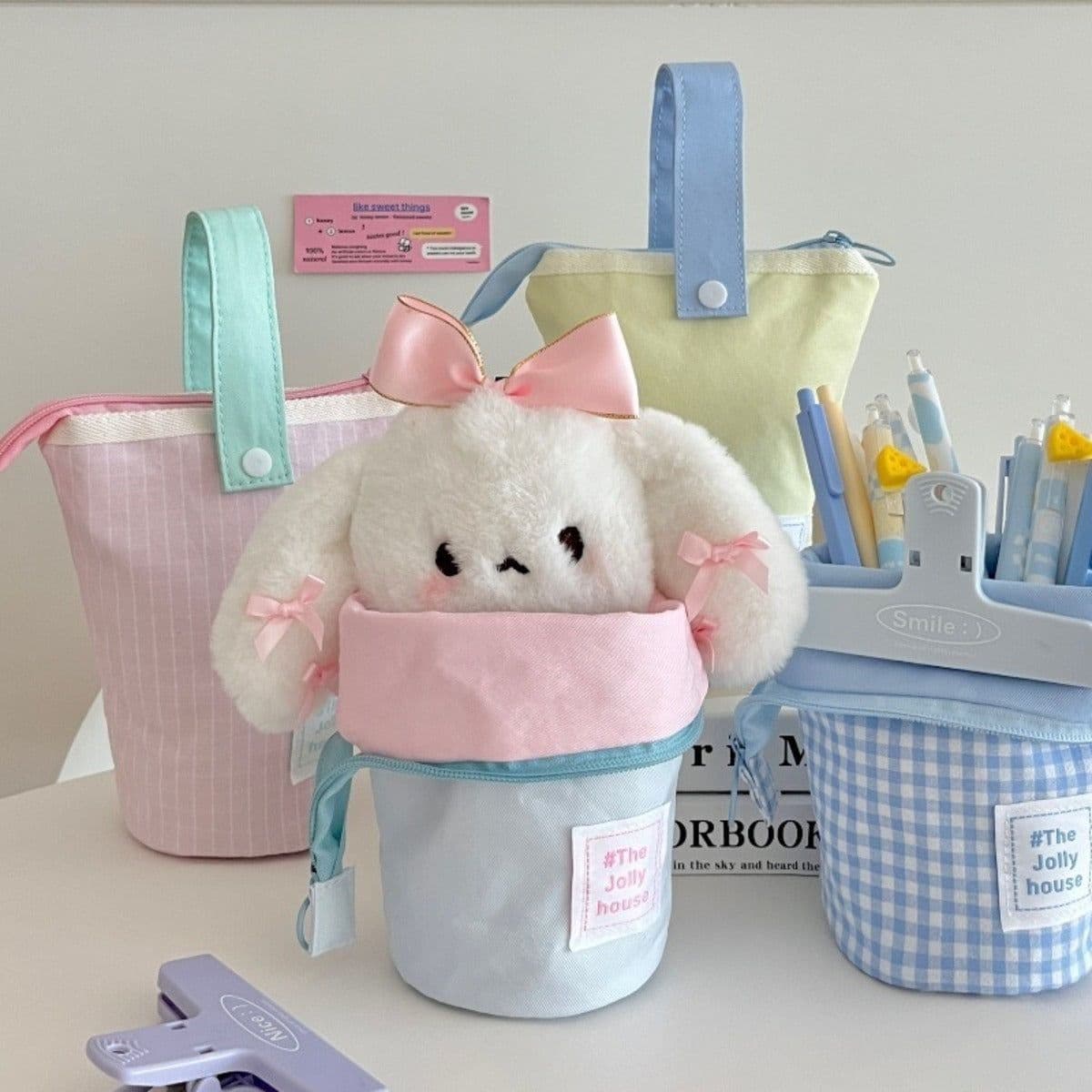 image-Foldable Standing Pencil Pen Case With Compartments Large Capacity Pencil Pouch Bag School Aesthetic Supplies For Girls Boys Adults