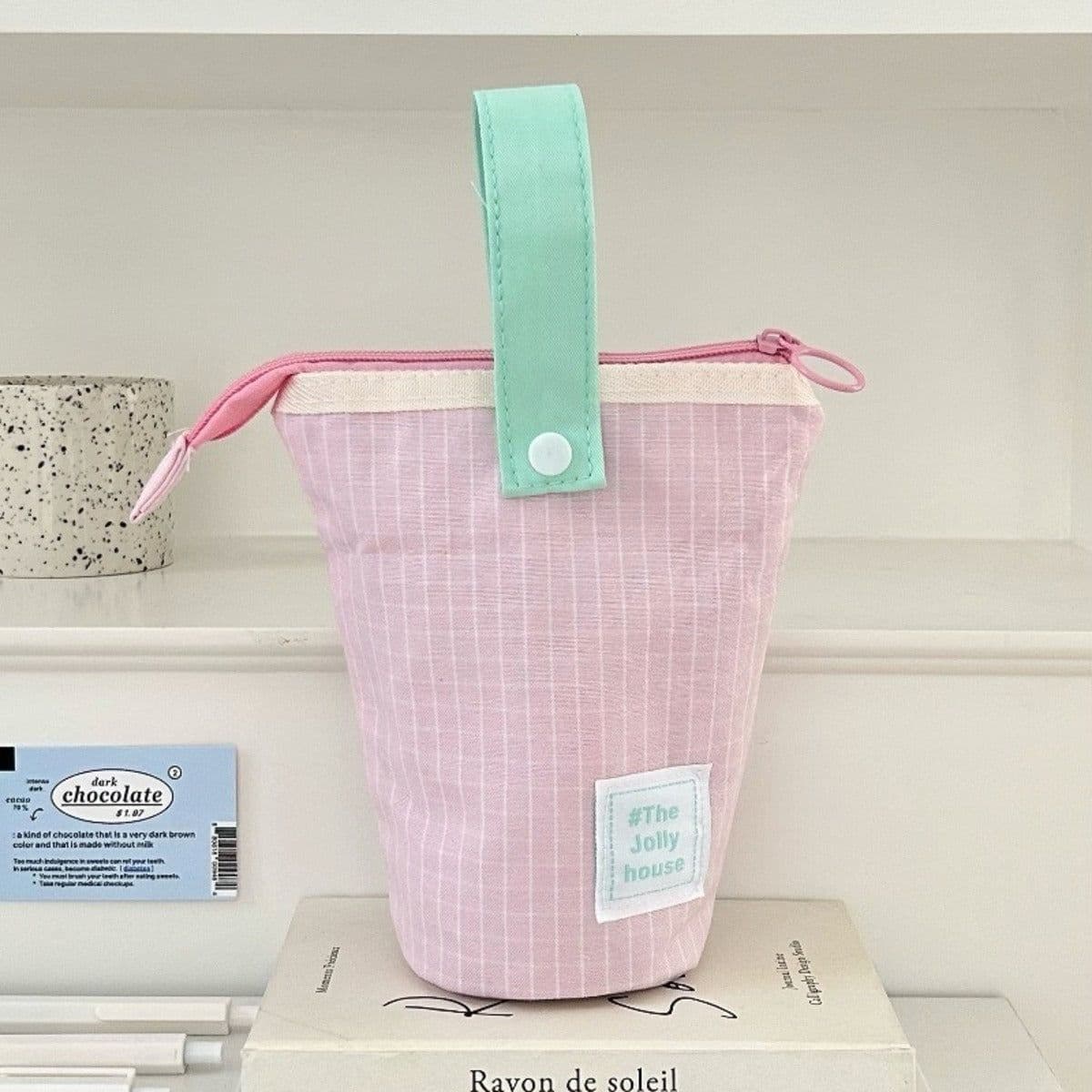 image-Foldable Standing Pencil Pen Case With Compartments Large Capacity Pencil Pouch Bag School Aesthetic Supplies For Girls Boys Adults