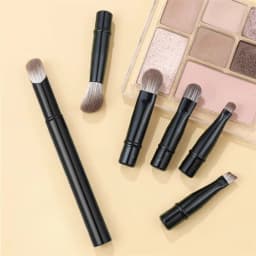 image-6Pcs Mini Travel Makeup Brushes Set With Box Portable Cosmetic Powder Foundation Blush Blending Concealer Make Up Brushes Set