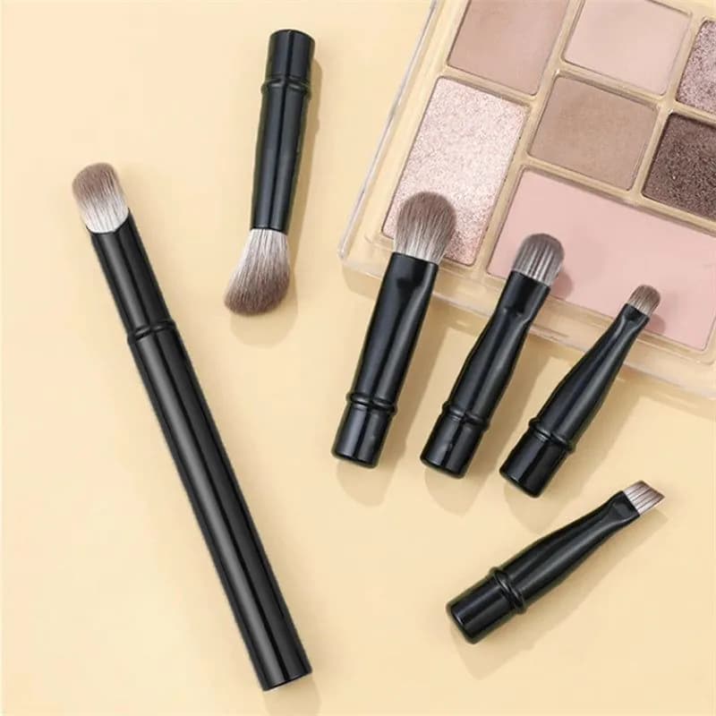 image-6Pcs Mini Travel Makeup Brushes Set With Box Portable Cosmetic Powder Foundation Blush Blending Concealer Make Up Brushes Set