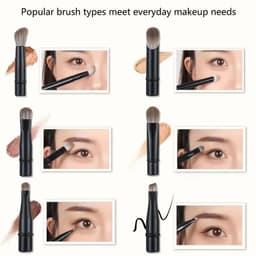 image-6Pcs Mini Travel Makeup Brushes Set With Box Portable Cosmetic Powder Foundation Blush Blending Concealer Make Up Brushes Set