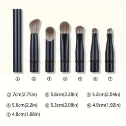 image-6Pcs Mini Travel Makeup Brushes Set With Box Portable Cosmetic Powder Foundation Blush Blending Concealer Make Up Brushes Set