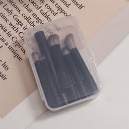 image-6Pcs Mini Travel Makeup Brushes Set With Box Portable Cosmetic Powder Foundation Blush Blending Concealer Make Up Brushes Set