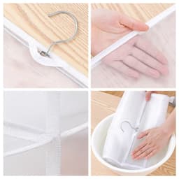 image-Hanging Handbag Storage Bag With 8 Pocket Wardrobe Closet Transparent Organizer Dust-proof Cover For Household Sundry Shoe Bag