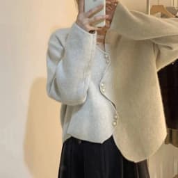 image-Irregular V Collar Womens Knitwear Sweater, Fuzzy Sweater, Loose Knit Fuzzy Women's Outerwear, Hand Knit Ribbed Cardigan, Spring Clothing