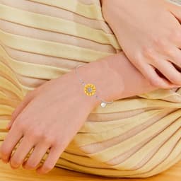 image-Sunflower Bracelets with Initial A Sterling Silver Sunflower Gifts for Women Girls Sunflower Jewelry