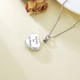 image-Heart Hummingbird Urn Necklace for Ashes Cremation Jewelry for Women