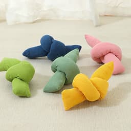 image-Dog Rope Toys Knots Chew Rope Toy Dog Pull Rope Natural Cotton Rope Dog Toys - Premium White Knot Dog Rope Toy - Interactive Dog Tug Toy