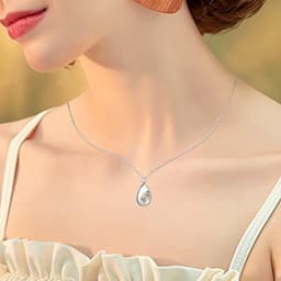image-Cremation for Ashes Hummingbird Urn Necklace Teardrop Urn Pendant in Sterling Silver