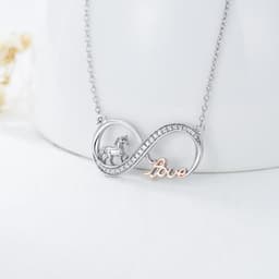 image-Horse Infinity Love Necklace Sterling Silver Jewelry Gift for Women