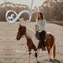 image-Horse Infinity Love Necklace Sterling Silver Jewelry Gift for Women