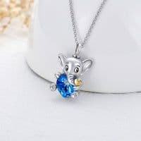 image-Elephant Urn Necklaces Sterling Silver Heart Cremation Memorial Keepsake Necklace Jewelry Gifts for Women