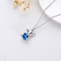 image-Elephant Urn Necklaces Sterling Silver Heart Cremation Memorial Keepsake Necklace Jewelry Gifts for Women