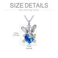 image-Elephant Urn Necklaces Sterling Silver Heart Cremation Memorial Keepsake Necklace Jewelry Gifts for Women