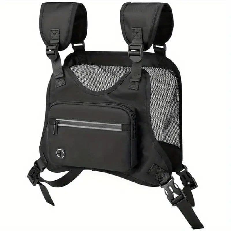 image-Outdoor Cycling, Sports, Fitness, Running Vest, Chest Bag, Adjustable Reflective Mesh Pocket, Breathable Chest Bag, Suitable For Running, Cycling, Outdoor Mountaineering, Traveling