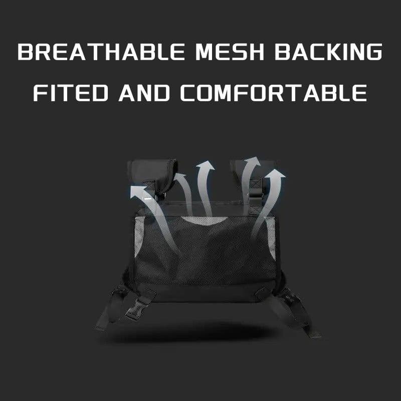 image-Outdoor Cycling, Sports, Fitness, Running Vest, Chest Bag, Adjustable Reflective Mesh Pocket, Breathable Chest Bag, Suitable For Running, Cycling, Outdoor Mountaineering, Traveling