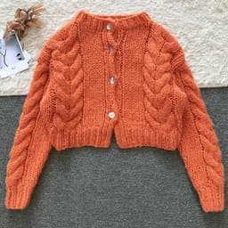 image-Knitted Sweater Women's Mohair Wool Loose Cardigan Jacket, Knit Top, Handmade Clothing, Gift For Women, Hand-knit Outfit