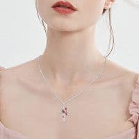 image-Cardinal Cross Necklace Birthstone Necklace Jewelry Gift