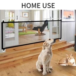 image-Pet Dog Fence, Foldable Isolation Net, Dog Safety Protection Fence, No Drilling Required Household Pet Isolation Fence, Balcony Dog And Cat Isolation Net Fence, Indoor Obstacle Safety Protection