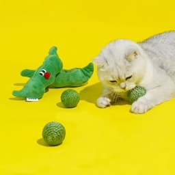 image-3PCS Cat Toy Balls, Interactive Pet Play Balls Sisal Rope Scratching Chew Ball Toy With Rustling Sound Pea Pod Storage For Indoor Kitten Training Hunting