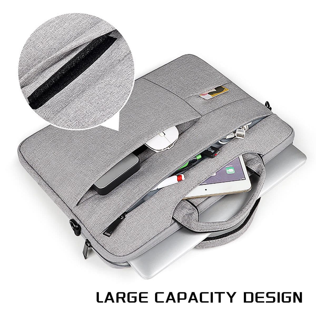 image-13-15.6 Inch Laptop Bag, Laptop Carrying Case Shoulder Strap Carrying Briefcase, Business Leisure Or School Laptop Bag