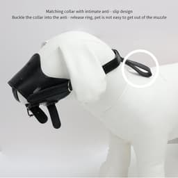 image-Dog Muzzle Leather, Comfort Secure Anti-Barking Muzzles For Small Medium Large Dogs, Breathable And Adjustable, Allows Drinking And Panting, Used With Collars